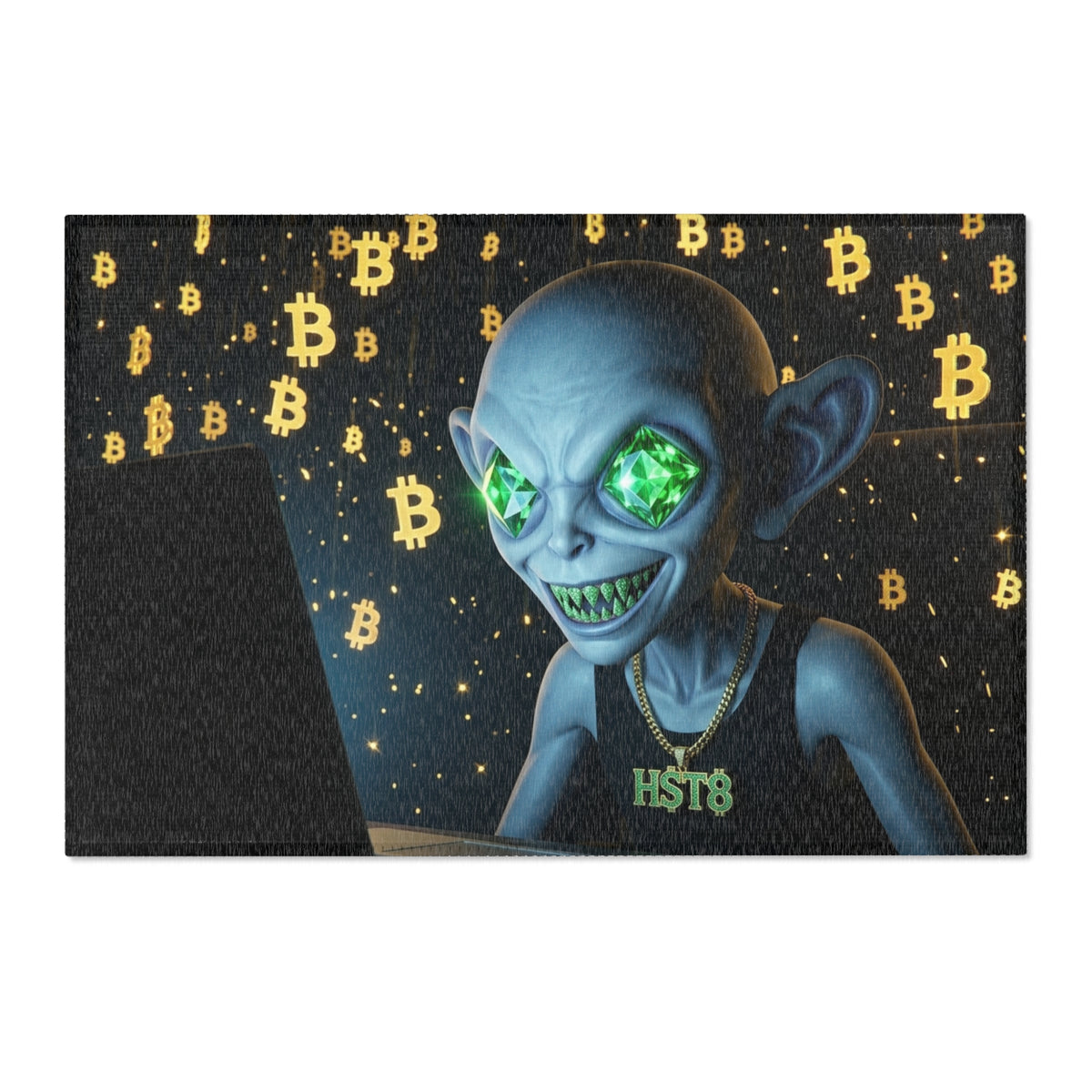 Bitcoin Rain Rug
